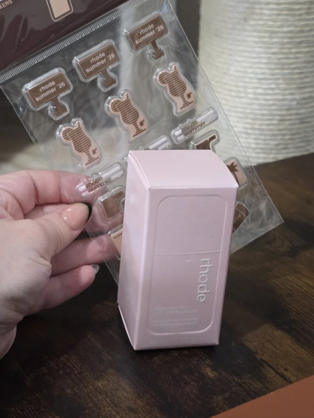Rhode Highlighting Milk w/stickers and packaging